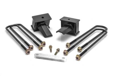 ReadyLift - ReadyLift 66-2741 4.0" Rear Fabricated Steel Block w/ U-bolt Kit