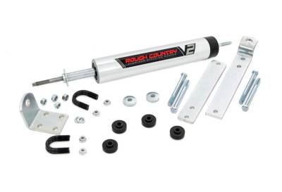 Rough Country Suspension Systems - Rough Country 8738470 V2 Single Steering Stabilizer