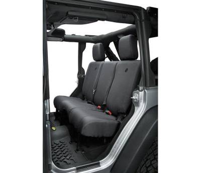 Bestop - Bestop 29284-35 Polyester Rear Seat Cover-Black Diamond