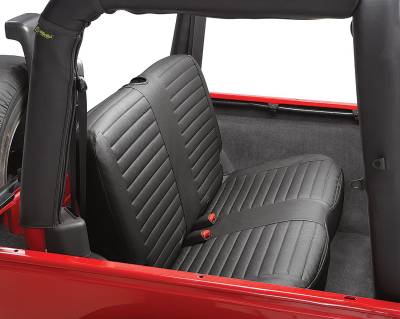 Bestop - Bestop 29221-15 Vinyl Rear Seat Cover-Black Denim