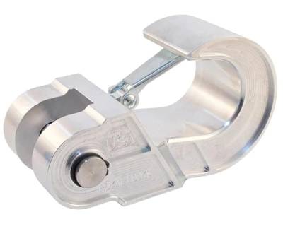 Royal Hooks RHO-12019-RW Billet Aluminum Show Hook D-Ring Recovery Hook-Raw Aluminum
