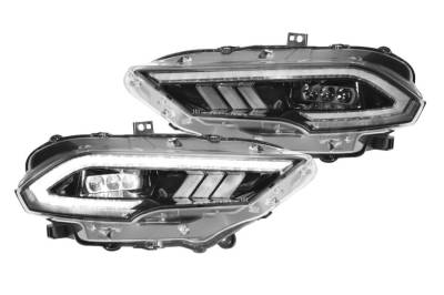 Morimoto - Morimoto LF414 XB LED Headlights, Black/Clear-Pair