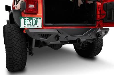 Bestop - Bestop 44961-01 HighRock 4x4 Granite Series Rear Bumper-Matte Black