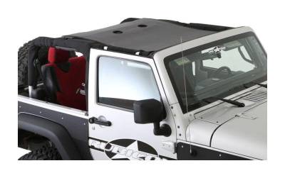 Smittybilt - Smittybilt 95100 CLOAK Extended Bikini Top-Black Mesh