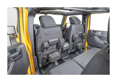 Smittybilt - Smittybilt 56647701 GEAR Custom Front Seat Covers w/ Pouches-Black
