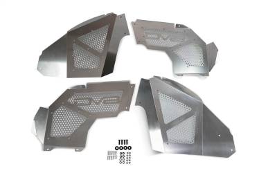 DV8 Offroad - DV8 Offroad Aluminum Front Inner Fender Liners-Raw, for Jeep JL; INFEND-03FR