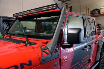 DV8 Offroad - DV8 Offroad Over Windshield Light Bar Brackets, for Wrangler JL; LBJL-01