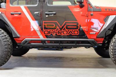 DV8 Offroad - DV8 Offroad Tubular Rock Sliders-Black, for Wrangler JL 4dr.; SRJL-03