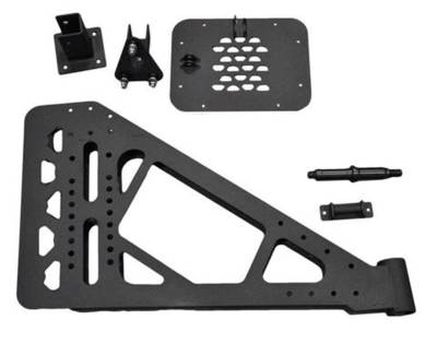 DV8 Offroad - DV8 Offroad Rear Bumper Mounted Tire Carrier-Black, for Wrangler JK; TCSTTB-06