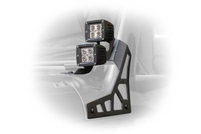 DV8 Offroad - DV8 Offroad A-Pillar LED Light Mount Brackets, for Wrangler JL; LBJL-02