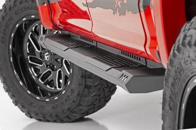 Rough Country Suspension Systems - Rough Country HD2 Cab Length Running Boards-Black, Silverado/Sierra; SRB990677