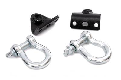 Rough Country Suspension Systems - Rough Country D-Rings & Mounts w/ 1189 Front Winch Plate for Jeep Wrangler 1169