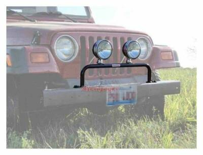 Steinjager - Steinjager Front Bumper Light Bar Bracket-Black, for Wrangler TJ; J0029546