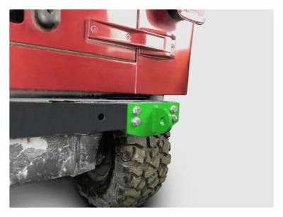 Steinjager - Steinjager Rear Bumper D-Ring Mounts-Neon Green, for Wrangler TJ; J0049119