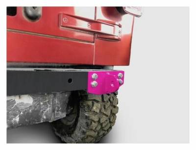 Steinjager - Steinjager Rear Bumper D-Ring Mounts-Hot Pink, for Wrangler TJ; J0049129