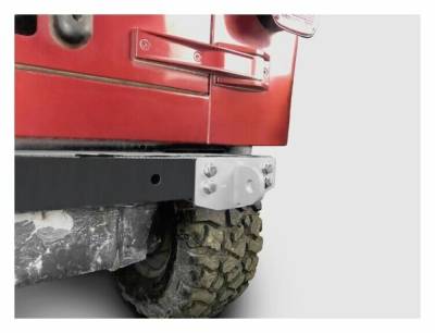 Steinjager - Steinjager Rear Bumper D-Ring Mounts-Cloud White, for Wrangler TJ; J0049126