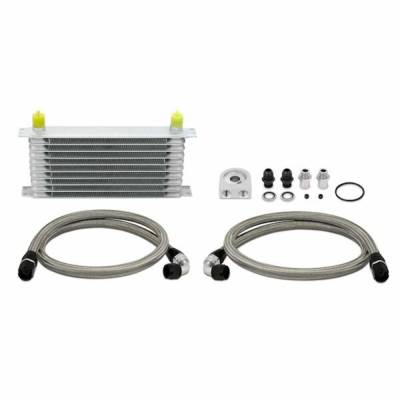 Mishimoto - Mishimoto MMOC-U Universal 10 Row Oil Cooler Kit (Metal Braided Lines)