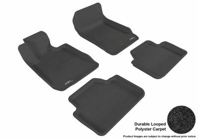 3D MAXpider - MAXpider L1BM00602209 Classic Floor Mat Front Rear Black BMW 3 Series Sedan