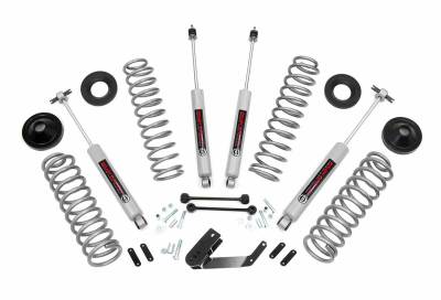 Rough Country Suspension Systems - Rough Country 3.25" Suspension Lift Kit, for 07-18 Wrangler JK 4dr 4WD; PERF694