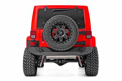 Rough Country Suspension Systems - Rough Country Full Width Rear Bumper-Black, for Wrangler JK; 10593A