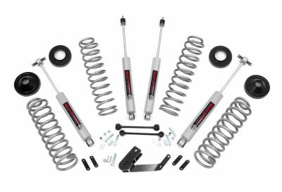 Rough Country Suspension Systems - Rough Country 3.25" Suspension Lift Kit, for 07-18 Wrangler JK 2dr 4WD; PERF693