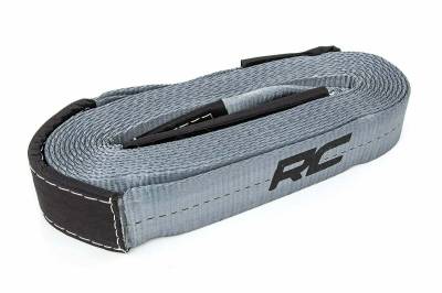 Rough Country Suspension Systems - Rough Country Recovery Winch Tow Strap, 2.5" x 30' 30K - Gray; RS120