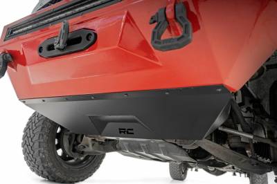 Rough Country Suspension Systems - Rough Country Front Bumper Skid Plate w/ RC Bumper-Black; 10800