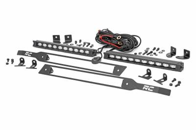 Rough Country Suspension Systems - Rough Country Grille Mount Dual 10" LED Light Bar Kit, 19-22 Silverado; 70817