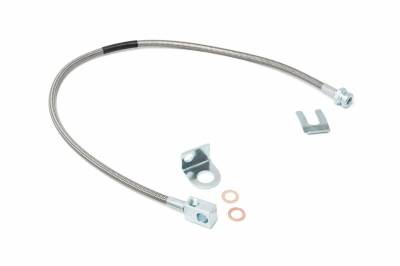 Rough Country Suspension Systems - Rough Country Rear Stainless Brake Line, for Jeep XJ/TJ w/ 4"-6" Lift; 89703