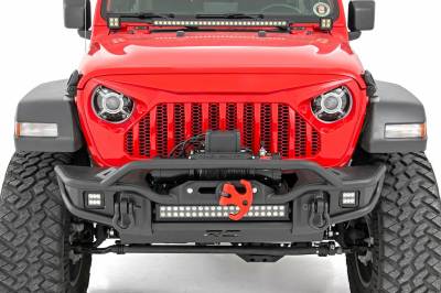 Rough Country Suspension Systems - Rough Country 9" Round LED Headlights w/ DRL Halo, for Jeep JL/JT; RCH5300