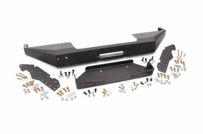 Rough Country Suspension Systems - Rough Country Heavy Duty Front Winch Bumper-Black, for Cherokee XJ; 10570