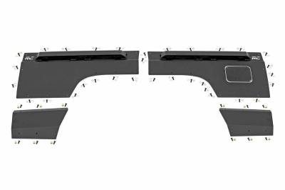 Rough Country Suspension Systems - Rough Country Rear Fender Panel Armor-Black, for 84-96 Cherokee XJ; 10578