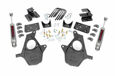 Rough Country Suspension Systems - Rough Country 2"/4" Suspension Lowering Kit; Silverado/Sierra 1500 RWD; 71630