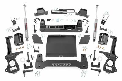 Rough Country Suspension Systems - Rough Country 6" Suspension Lift Kit, 19-24 Silverado 1500 Diesel; 21731D