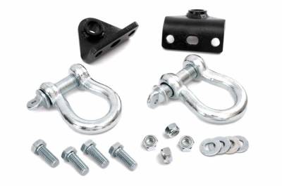 Rough Country Suspension Systems - Rough Country D-Ring Mounts & Shackles fits RC Winch Mount, for Jeep ZJ; 1048