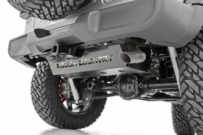 Rough Country Suspension Systems - Rough Country Muffler Skid Plate-Black, for Wrangler JL; 10599