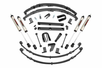 Rough Country Suspension Systems - Rough Country 4" Suspension Lift Kit, for 87-95 Wrangler YJ 4WD Power; 62070