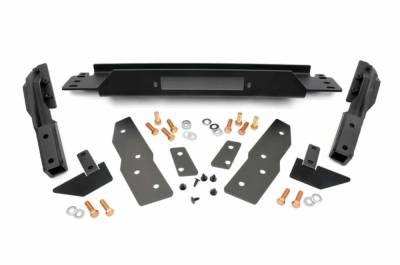 Rough Country Suspension Systems - Rough Country Front Winch Mount Plate-Black, for Grand Cherokee WJ; 1064