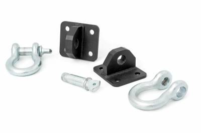 Rough Country Suspension Systems - Rough Country D-Ring Mounts & Shackles fits RC Bumpers, for Jeep XJ/TJ; 1058