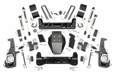 Rough Country Suspension Systems - Rough Country 7.5" Suspension Lift Kit, 11-19 Silverado/Sierra HD; 25370