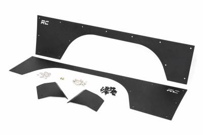 Rough Country Suspension Systems - Rough Country Front Fender Panel Armor-Black, for 97-01 Cherokee XJ; 10577_A