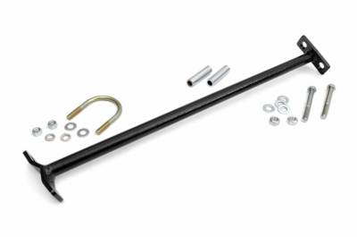 Rough Country Suspension Systems - Rough Country Steering Box Brace Kit-Black, for 87-95 Wrangler YJ; 1154