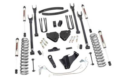 Rough Country Suspension Systems - Rough Country 6" 4-Link Lift Kit, 08-10 F250/F350 Super Duty Dsl 4WD; 58470