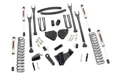 Rough Country Suspension Systems - Rough Country 6" 4-Link Lift Kit, 05-07 F250/F350 Super Duty Gas 4WD; 57870