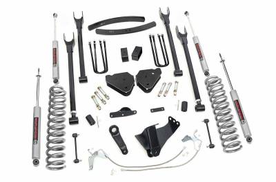 Rough Country Suspension Systems - Rough Country 6" 4-Link Lift Kit, 08-10 F250/F350 Super Duty Dsl 4WD; 584.20