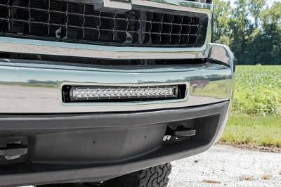 Rough Country Suspension Systems - Rough Country 20" LED Light Bar Bumper Mounts, 07-13 Silverado/Sierra; 70523