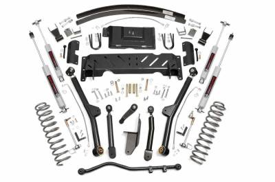 Rough Country Suspension Systems - Rough Country 4.5" Suspension Lift Kit, for 84-01 Jeep Cherokee XJ NP231; 68922