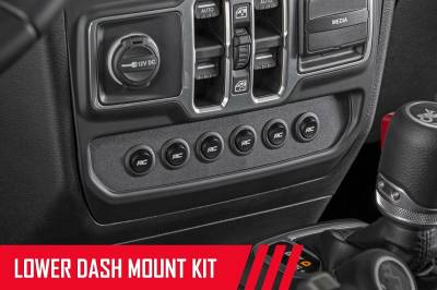 Rough Country Suspension Systems - Rough Country MLC-6 Multiple Light Controller-Lower Dash, for Jeep JL/JT; 70964