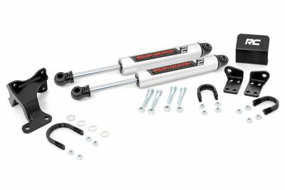 Rough Country Suspension Systems - Rough Country V2 Dual Steering Stabilizer 2"-8" Lift, for Jeep JK; 8734970