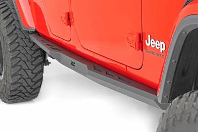Rough Country Suspension Systems - Rough Country Heavvy Duty Rock Sliders-Black, for Gladiator JT; 90802